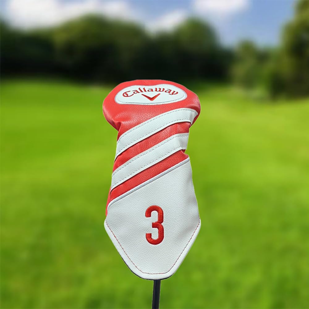 Чехол для клюшек для гольфа Callaway Включает чехлы для айронов, фейрвейных вудов и драйвера Набор из 4 предметов ELLIE&LEO, Чехлы, Чехлы, (красный) [Использовал]