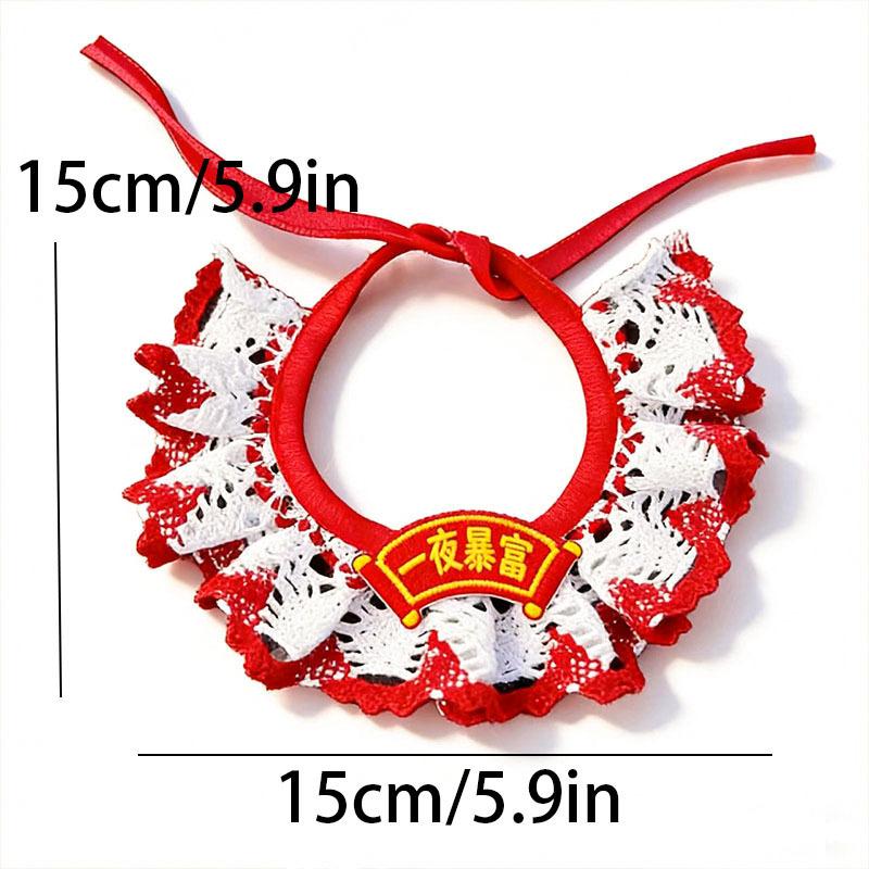 Red New Year Spring Festival pet saliva towel new festive dog scarf bib ornament cat scarf collar