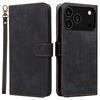 For iPhone 17 Pro Max Case Wallet RFID Blocking PU Leather Phone Cover Stand with Strap