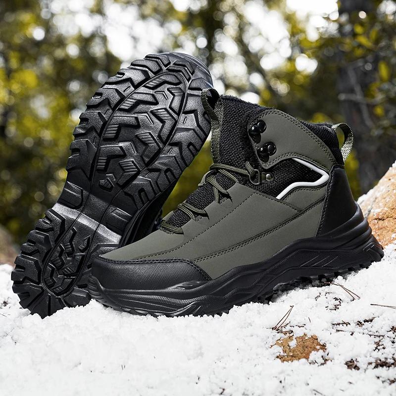 2024 Arrival Outdoor Hiking Boots Men Winter Shoes Walking Climbing Shoes Man Mountain Sport Boots Masculino Trendy Large