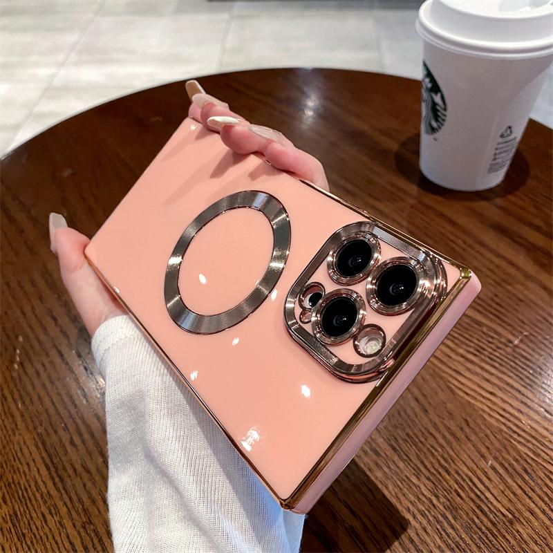 Luxury Magsafe Magnetic Plating Phone Case For iPhone 16 Pro Max 1514 13 12 11 Plus Wireless Charging Soft Shockproof Cover