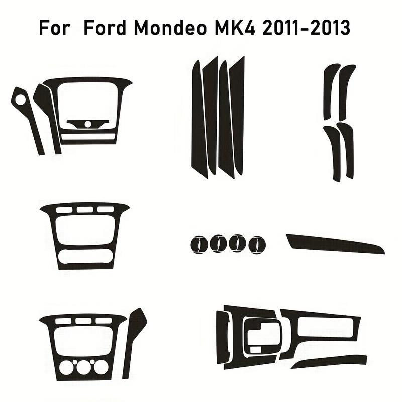 For Ford Mondeo MK4 2011-2013 Interior Central Control Panel Door Handle 5D Carbon Fiber Stickers Decals Car Styling Accessorie