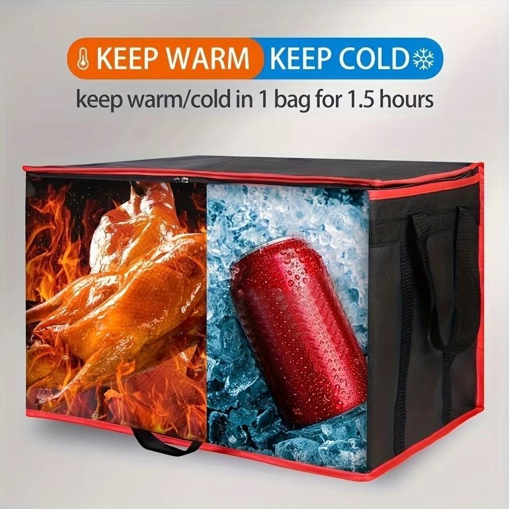 Oversized Insulated Bag Folding Picnic Bag Handheld Cooler Bag For Outdoor Camping