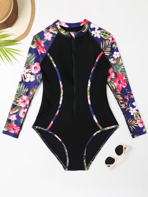Женский сексуальный купальник A Piece Of Bathing Set Купальник с длинным рукавом на молнии Купальники Купальники