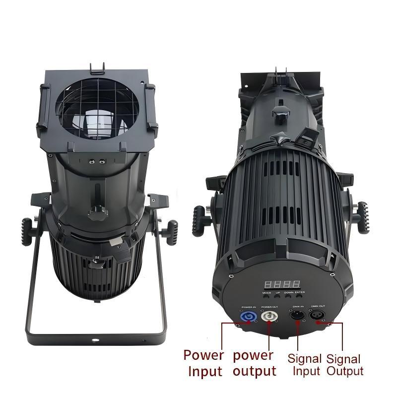 Светодиодный 200 Вт прожектор для формирования изображения Профильный проектор Точечный свет Алюминий Профессиональный Теплый/Холодный белый/RGBW Dmx Вечеринка Освещение для ТВ-студии Театральная атмосфера