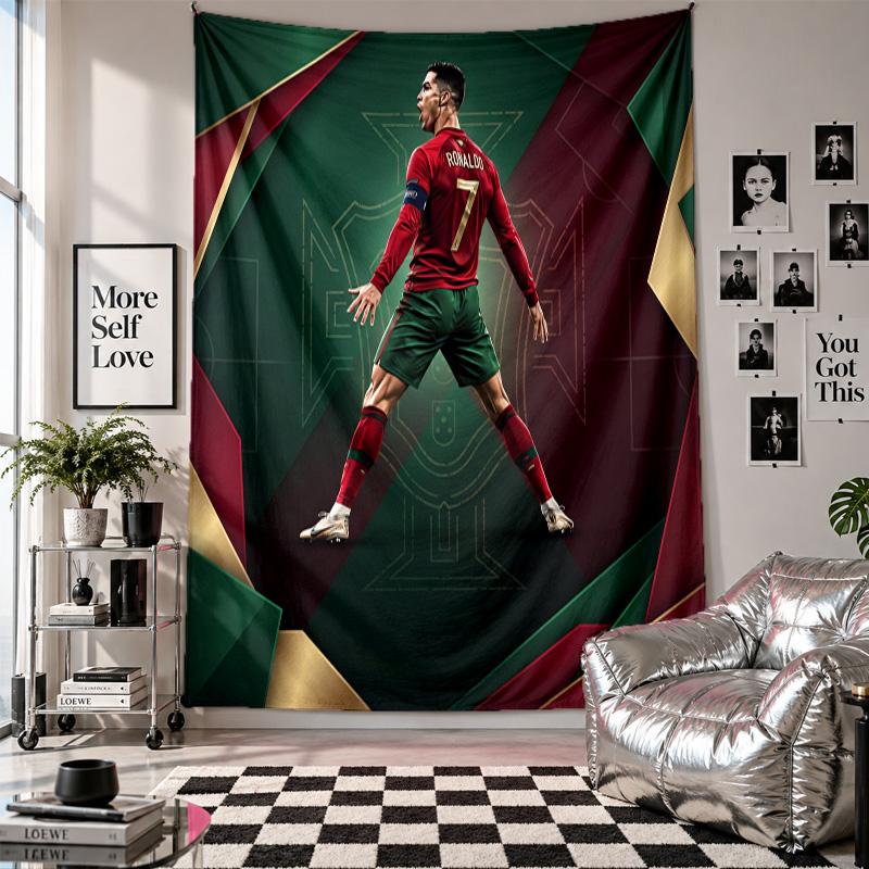 Cristiano Ronaldo Wall Tapestry Home Decor Wall Hanging Cloth for Bedroom Living Room Background