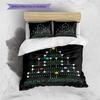GAME Pac‑Man Pattern Bedding Home Decoration Birthday Gift ( 1 duvet cover + 2 pillowcase, without core),fan merchandise.