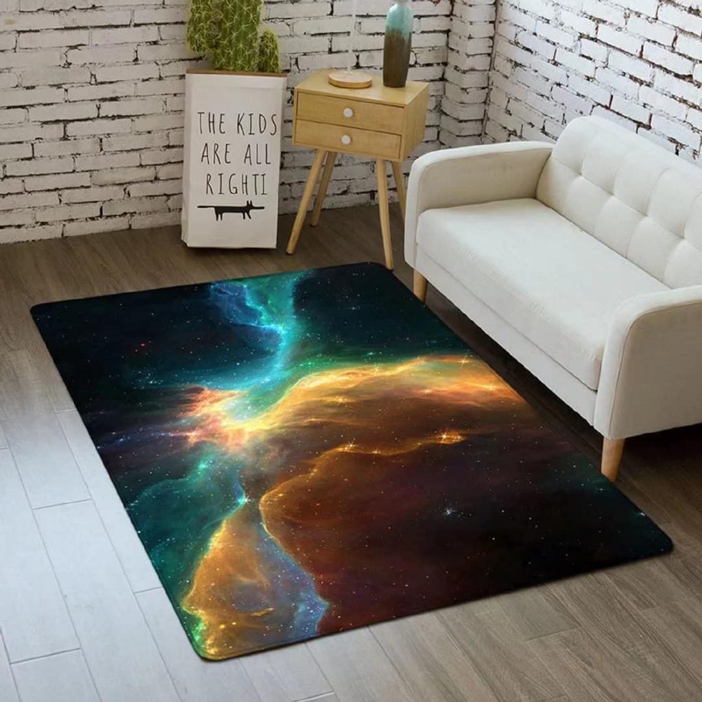 3D Галактика Ковер Космос Кухонный Коврик для Детской Комнаты Мальчика Нескользящий Ковер для Ползания в Детской Игровые Коврики для Столовой