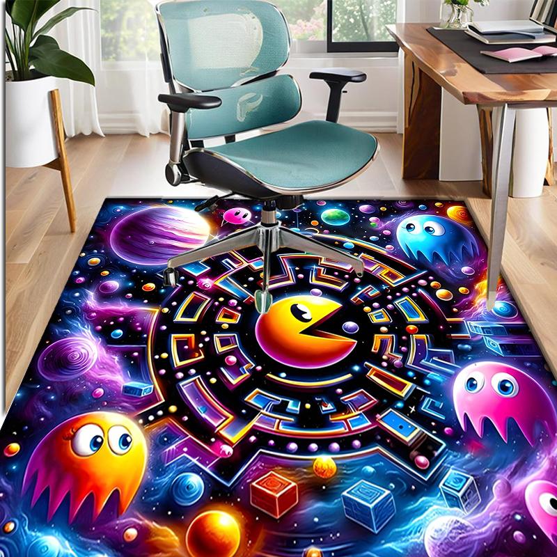 PAC Pattern Rug, Indoor/Outdoor Mat, for Picnic, Gameroom, Bedroom, Office, Living Room, Home Decor Carpet, Birthday Gift