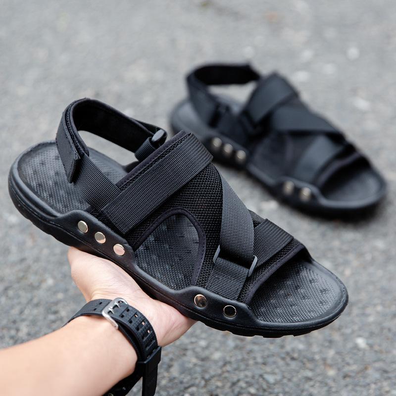 Summer Men's Sandals Beach Shoes Fashion Velcro Sandals Lazy Slippers Outdoor Casual Men's Shoes