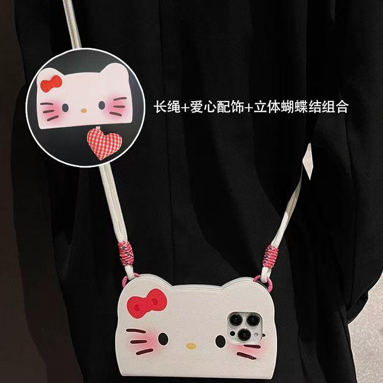 Нишевая чехол-кейс KT Cat Совместимый iPhone 15 Pro Max Apple 14 Pro Телефон 13/12 Новая модель 11 Полное покрытие для женщин