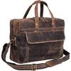 Leather Messenger Bag for Men Full Grain Leather Briefcase Laptop Satchel Office Crossbody Travel Bag