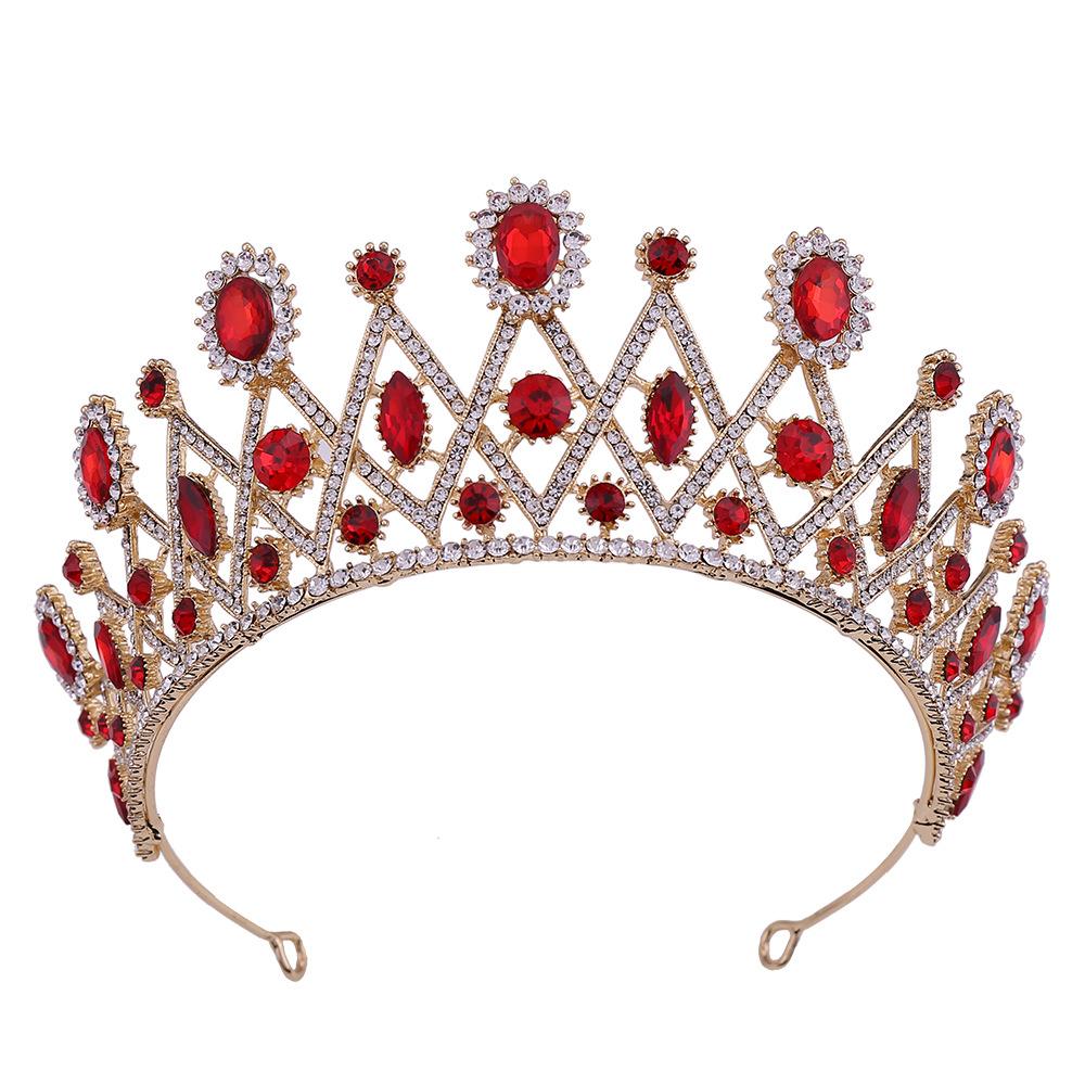 Bridal Tiara, Geometric Type Rhinestone Wedding Festival Bridal Crown Headband Accessories