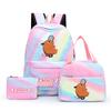 3Pcs/Set Chainsaw Man Kawaii Casual School Bag Colorful Backpack Set Girl with Lunch Bag for Women Student Teenager Rucksack Pencil Case