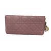 Used 10656 Lady Dior Voyageur Wallet S0007ONMJ_M64P 7940 Current Logo Zip Around Cannage Lavender from Japan AUTHENTIC