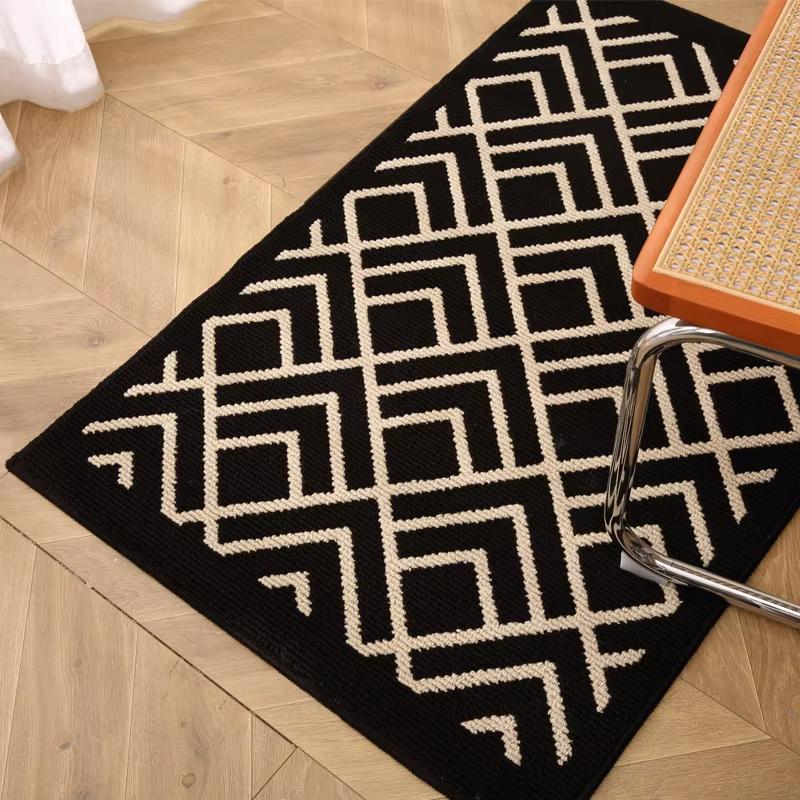 Classic Plaid Carpet Dust-Proof Carpet Machine Washable Entrance Door Rug For Bedroom Corridor Carpet Non-Slip Mat Home