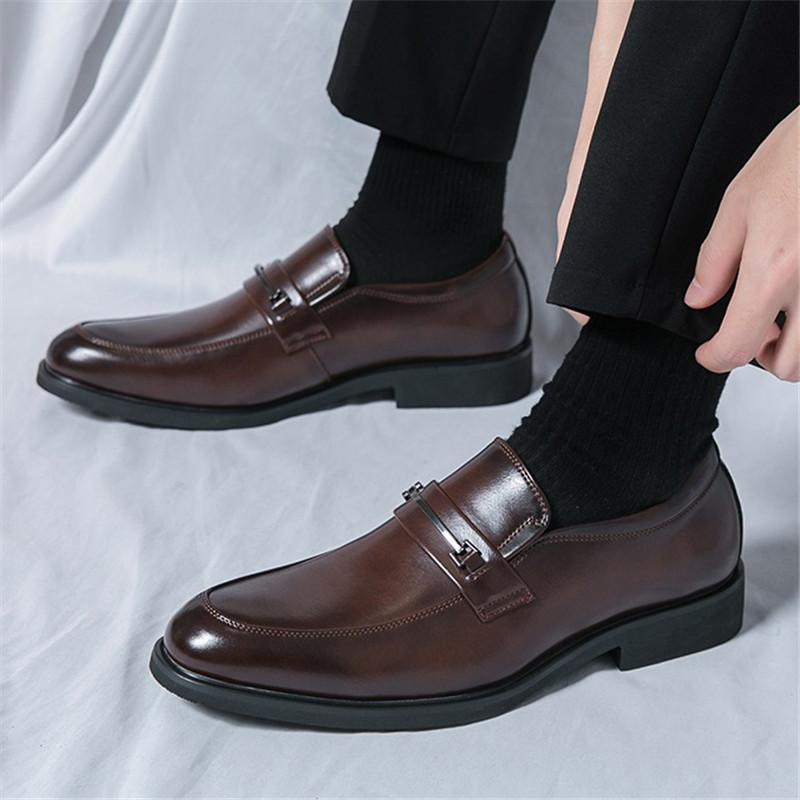 Дизайнерская Новая Британская Джентльменская Коричневая Черная Деловая Повседневная Обувь для Мужчин Формальная Свадебная Платье для Выпускного Вечера Обувь Zapatos Hombre