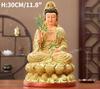 30CM/11.8"(H) Home Worship of Guanyin Buddha Temple Handmade Resin Guanyin Bodhisattva Household Ornaments Nanhai Guanyin God