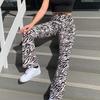 Spring and Autumn Women's Pants Fashion Street Water Ripple Print Micro-lab Pants Long Pants