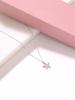 Kicky and Perky 925 Sterling Silver Rose Quartz Minimalist Star Pendant Necklace Jewelry For Womens