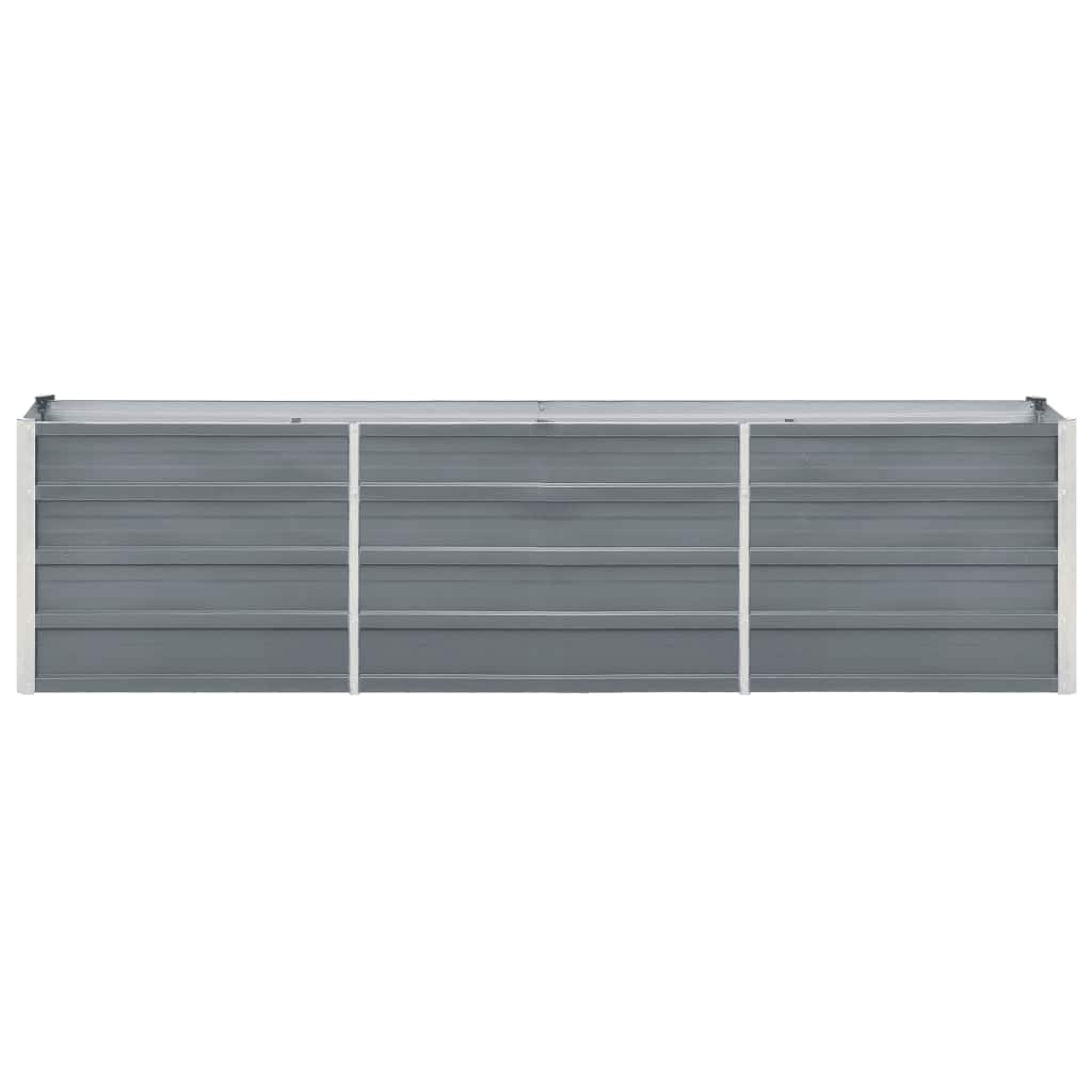 Garden Raised Bed Galvanized Steel 240*40*45 cm Gray