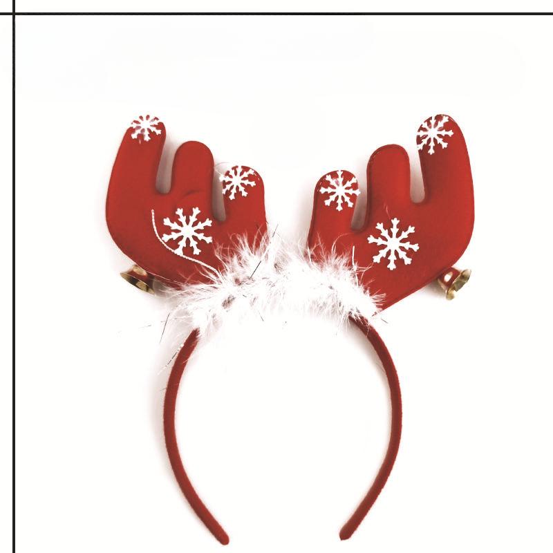 Рождественская повязка на голову рождественский колокольчик из рога лося с блестками рождественская повязка для волос с новым годом реквизит для фотосессии веселый рождественский декор подарки для детей