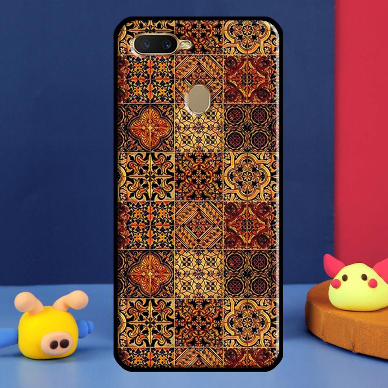 Марокканский чехол-плитка для Oppo A96 A76 A16 A74 A94 A54 S A57 A77 A58 A78 A98 A5 A9 A91 A15 A17 A52 A72