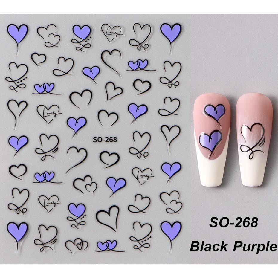 Наклейки для ногтей в виде сердечек 3D красные розовые золотые наклейки для дизайна ногтей с любовью клейкие наклейки для ногтей на День святого Валентина слайдер для маникюра