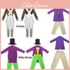 Charlie And The Chocolate Factory Halloween Willy Wonka Oompa Cosplay Costume Performance Outfit