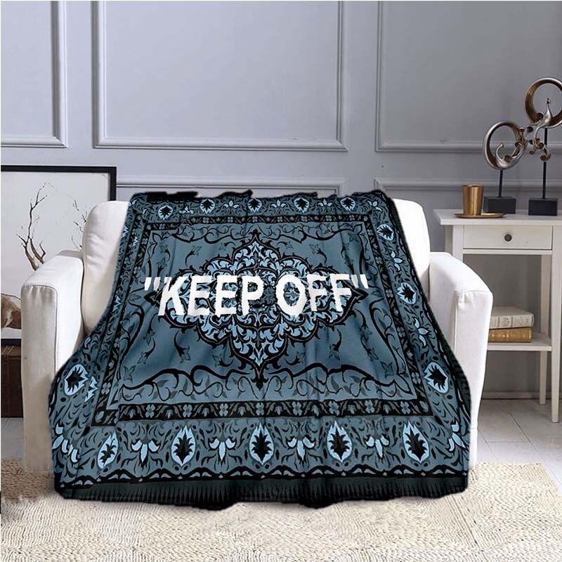 Одеяло с узором KEEP OFF, диванные одеяла для кроватей, супер мягкое теплое одеяло, фланелевое одеяло, фланелевое одеяло