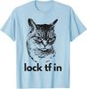 Y2k Comics Cat Graphic Tshirt Lock Tf In Funny Cat Meme Gen Z Humor Women Clothing Cotton Short Sleeve Sarcastic Joke Tee Gifts