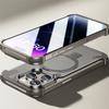 Чехол для iPhone 16 15 14 13 Pro Max с металлической рамкой Magsafe, четырьмя угловыми подушками безопасности, прозрачным кожаным кольцом для пальца, держателем для телефона
