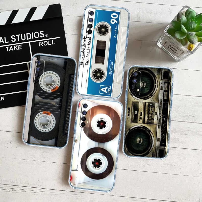 RP9 Boombox Tape Vintage Transparent Phone Case for Samsung Galaxy A04 A04S A14 A23 A34 A54 M23 M33 M52 M53
