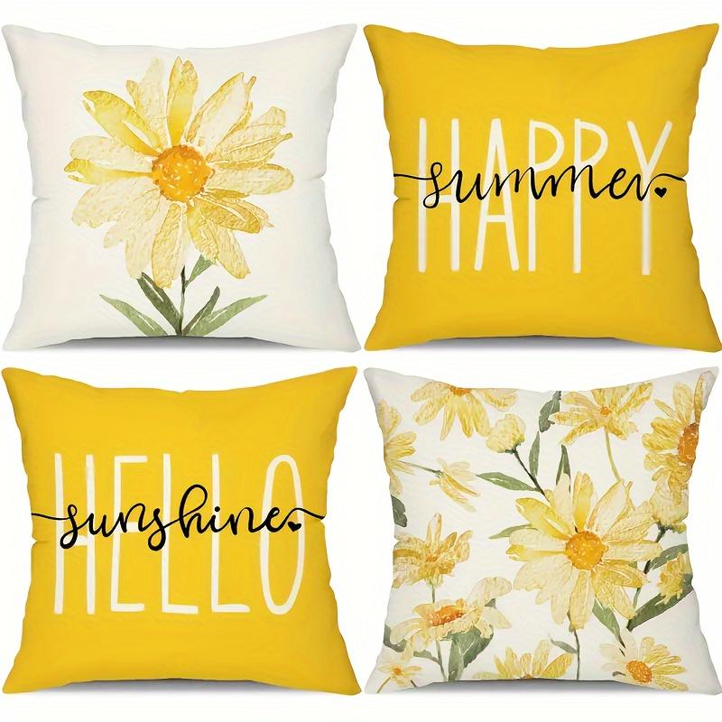 SpringSummer Flower Pattern Pillow Case Family Atmosphere Decoration Seasonal Sofa Decoration Office Cushion Decoration