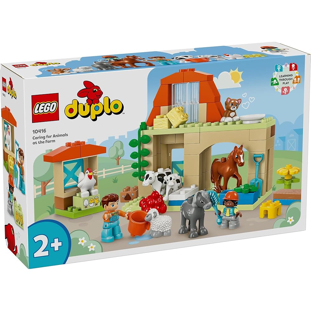 Набор LEGO DUPLO Город Ферма для детей от 1,5 до 4 лет с кубиками и животными