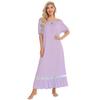 Pajamas for Women Short Sleeve Night Sleep Dress Comfy Loose Casual Lounge Wear Spring Summer Autumn Nightgowns