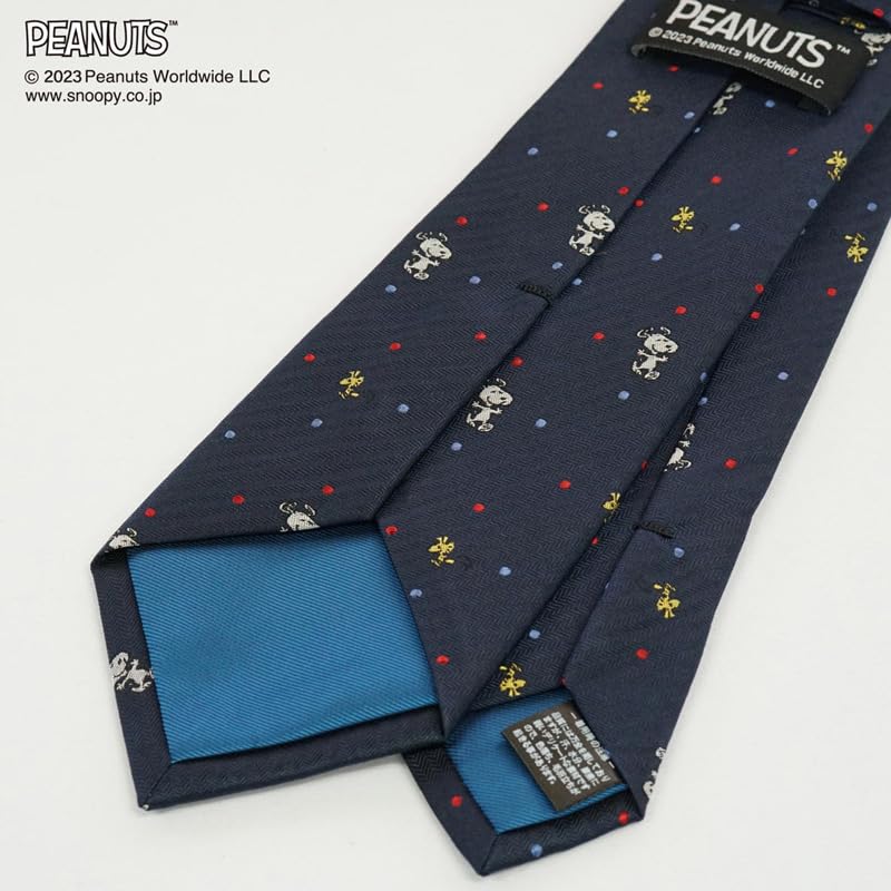 PEANUTS Снупи Вудсток Галстук, В горошек, PN918307, Темно-синий