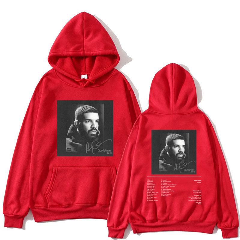 Rapper Drake Scorpion Music Album Print Hoodie Men Women Hip Hop Retro Hooded Oversized Casual Sweatshirts Hoodies Streetwear
