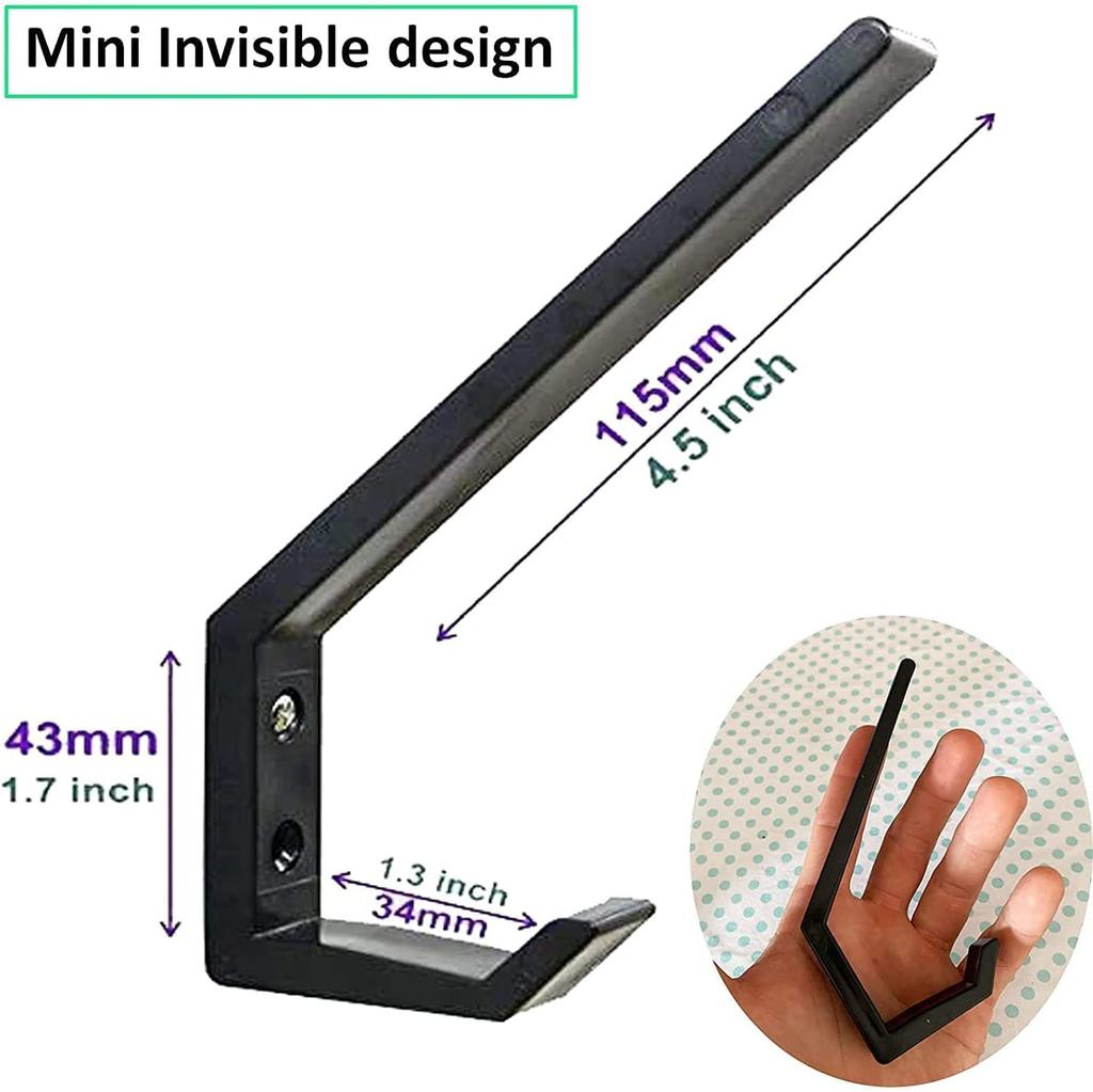 Set of 2 Motorcycle Helmet Hooks Multi-Purpose Jacket Hanger Key Bag Holder Wall Hanger