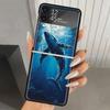 Китовый Горбатый Морской Гигант Жесткий ПК Чехол для Телефона Для Samsung Galaxy Z Flip 7 6 5 4 3 Черный ZFlip7 ZFlip6 Flip5 Flip4 Flip3 5G Печать C