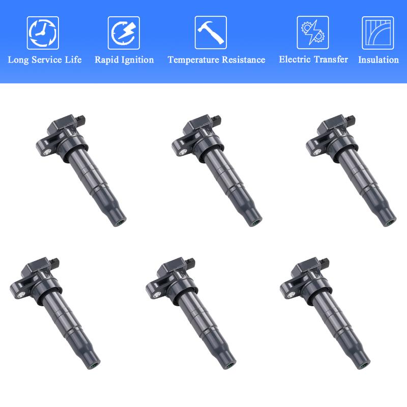 6pcs Ignition Coils Pack for Kia Sedona Sorento Hyundai Santa Fe Azera Genesis Sonata Veracruz Kia Borrego Amanti Cadenza