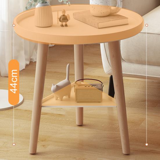 Yousheng Round End Table with 3-Legs Heavy Duty Detachable Mini Desk Bedroom Kitchen Living Room Small Space Sofa Bedside Nightstand Side Coffee Table