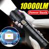 High Power Long Range LED Flashlight Zoomable Type-C Rechargeable Tactical Handheld Light for Outdoor Camping Fishing