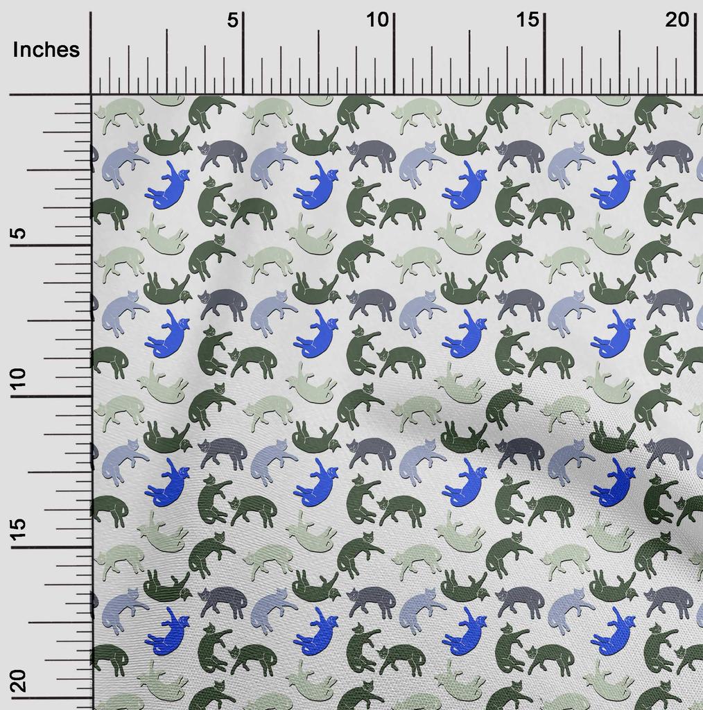 oneOone Ткань Cotton Flex Blue, ткань для шитья животных, кошек, по ярдам, напечатанная своими руками, швейные принадлежности для одежды, 40 дюймов