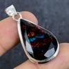 Ammolite Gemstone 925 Sterling Silver Jewelry Pendant 1.77"