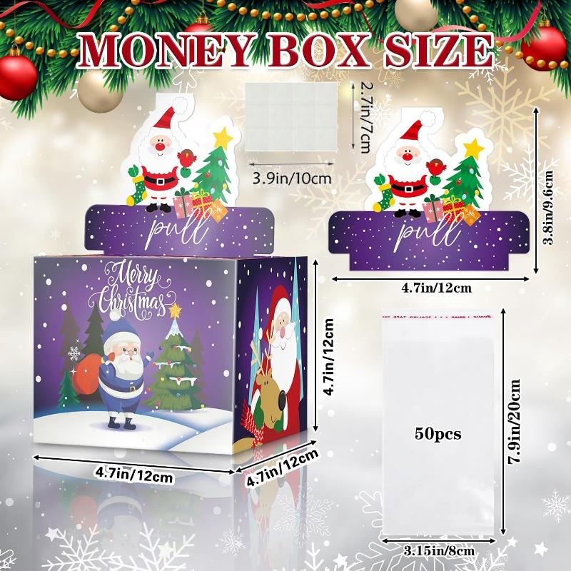 Christmas Surprise Money Box Cash Gift Merry Christmas Money Gift Box Card and Cash Holder Adult Gift Box