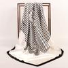 90cm Large Square Scarf For Spring And Summer Fashion, Versatile And Stylish, Printed Silk Scarf For Women'S Decoration, Paired With Shawl Scarf