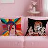 David B-Bowie Cushion Cover Short Plush Double-Sided Printing Home Machine Washable In Warm Winter Pillow Case