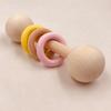 Деревянные погремушки для рук, прорезыватель-колокольчик, детская игрушка для прорезывания зубов, игрушка для душа