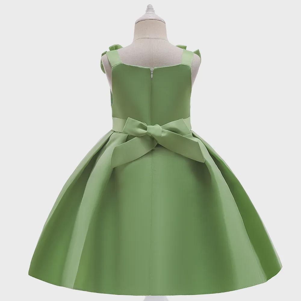 Атласное платье принцессы для девочек в европейском и американском стиле - наряд для дефиле и игры на фортепиано в честь Дня защиты детей